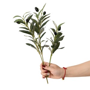 Fabricante Mayorista de Ramas de Olivo Artificiales de 30cm-100cm, Ramo de Espuma Plástica con Hojas Verdes y Frutos, Accesorios para Fotografía - Product Image 4