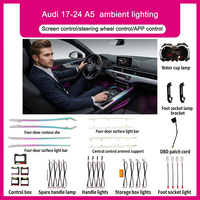 Éclairage LED d'ambiance amélioré pour l'électronique automobile, compatible avec Audi A5 B9 17-24, version quatre portes, décorations de voiture