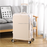 Valise trolley de luxe 20 pouces, valises de voyage 23 kg, coque rigide ABS PC, ensemble de bagages 3 pièces avec cadre en aluminium