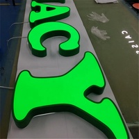 YIJIAO Lettres lumineuses en métal de haute qualité pour extérieur, lettres en métal lumineuses avec capuchon de finition pour magasin