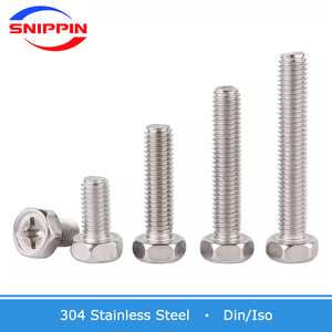 Gb29.2 304 A2 thép không gỉ chéo lõm vít lục giác bên ngoài M3 M4 M5 M6 M8 M10 Phillips rãnh ra Bu lông đầu lục giác - Product Image 2