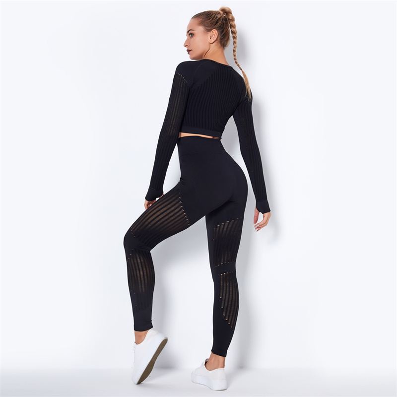 10 colors Fashion Modern Breathable Workout Clothing Women Active Wear Yoga Set hygroscopic and sweat releasing