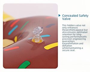 Anillo de natación inflable de PVC, juguete de verano, función de seguridad, flotador de piscina plegable, Círculo de natación de Donut seguro para bebés adultos para piscinas y playas - Product Image 4