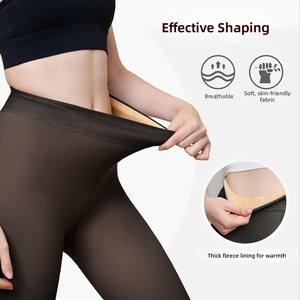 <span class=keywords><strong>Collant</strong></span> Termici da Donna a Vita Alta, Felpati, Effetto Trasparente, con Top Modellante, Elasticizzati, per Inverno, Sexy e Confortevoli - Product Image 3