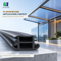Bande d'étanchéité en caoutchouc EPDM pour panneaux solaires, résistante aux intempéries, imperméable, en forme de T, extrusion résistante aux intempéries