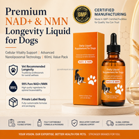 Extrait Liquide de Champignons Pet Turkey Tail : Soutien Immunitaire, Vitalité pour Félins et Canins, Reishi, Chaga, Oméga-3, Entretien du Bien-être 60ml