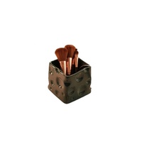 Pot de rangement en céramique de luxe léger pour fromage, organiseur de bureau élégant, porte-crayons, pot de rangement cosmétique avec couvercle