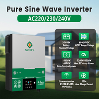 Onduleur solaire hybride SUMRY SPE-M PLUS-4.6KW/6.6KW 220V/230V IP21 Monophasé 24VDC/48VDC MPPT Écran mobile Onde sinusoïdale pure