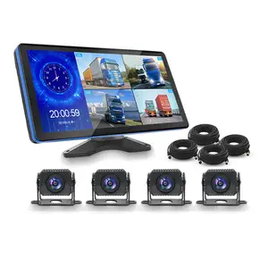 4CH 1080p/720p Split-Display HD-Touchscreen 1080p 10,36-Zoll 4CH MDVR-Monitor 2 IN1 Kit Remote-Fahrzeug-Backup-Monitor MDVR-Kit