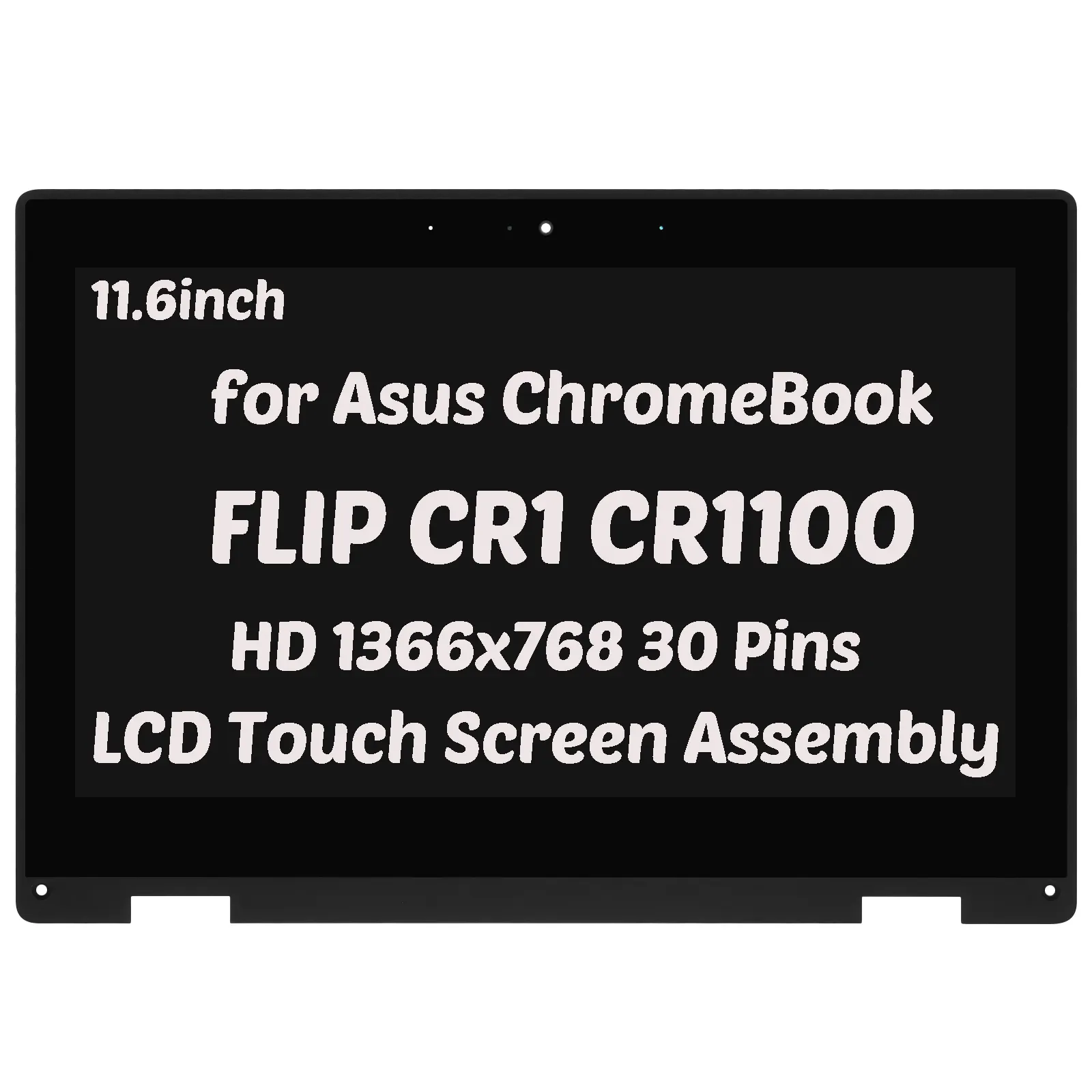 ASUS Chromebook Flip CR1 CR1100 11.6 90NX03A1-R20010 için GBOLE yüksek çözünürlüklü LCD "ekran takımı değiştirme dokunmatik CR1100FKA-YZ182T-S