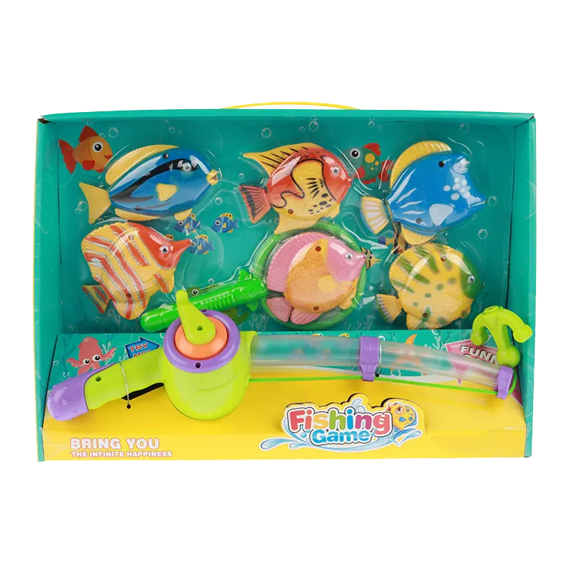 Giocattoli 2022 gioco di pesca magnetico all'ingrosso piscina giocattolo di pesce con vasca da bagno leggera giocattoli educativi per bambini + gioco di pesce ABS