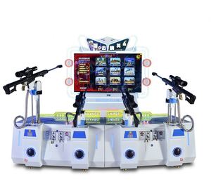 เครื่องเล่นเกมยิงปืน 4 คนในร่ม สวนสนุก เครื่องจำลองการต่อสู้ด้วยปืน VR แบบหยอดเหรียญ ตู้เกมอาร์เคด ทำจากโลหะ ภาษาอังกฤษ - Product Image 5