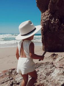 Nuevo Diseño de Mameluco sin Espalda para Bebés, Mameluco de Algodón de Color Sólido con Botones para el Verano, Lindo Mameluco para Niña - Product Image 3