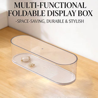Boîte de présentation empilable en acrylique transparent pour figurines, boîte de rangement modulaire en plastique pour jouets de collection