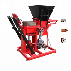 Nijeryalı pazarı en çok satan kırmızı kil toprak çamur birbirine tuğla yapma makineleri 2-25 mini hidrolik pres tuğla makinesi