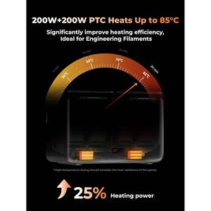 Caja Secadora de Filamento Creality SpacePi X4, 4 Bobinas, Cámaras de Calentamiento Dobles, Almacenamiento a 85°C para Filamento de 1.75mm - Product Image 4