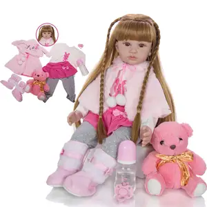 Realistic24 Inch 60Cm Reborn Pop Siliconen Reborn Pop Baby Pop