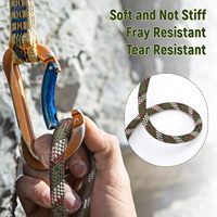 Corde d'escalade 1/2'' 12mm 100FT en polyester double tressé, ligne marine robuste, résistante à l'usure pour l'arboriculture, les travaux d'arbre, l'amarrage