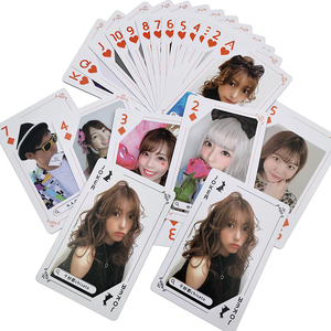 Cartes plastique avec impression personnalisée de photo de fille étoile <span class=keywords><strong>Carte</strong></span> photo en papier d'impression Cartes à jouer personnalisées pour jeux de poker pour adultes - Product Image 3