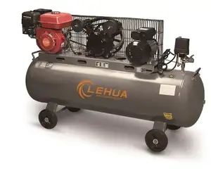 5.5hp 3hp 200l ذات الاستخدام المزدوج محرك بنزين محرك كهربائي مكبس ضاغط الهواء