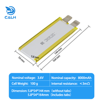 Batterie Lipo haute tension 3.6v 8000mAh Batterie lithium-polymère 7C Semi-solide Batterie lithium-ion en pochette