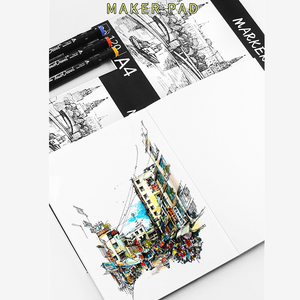 Blocco di Carta per Marcatori <span class=keywords><strong>A4</strong></span> Touch Cool, 30 <span class=keywords><strong>Fogli</strong></span>, Album da <span class=keywords><strong>Disegno</strong></span> Professionale per Studenti e Artisti, Materiali Artistici - Product Image 1