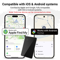 Portefeuille intelligent avec AirTag, carte NFC, dispositif de localisation GPS pour iPhone Apple iOS et Google Android