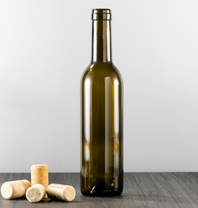 Bán Buôn 37.5cl Màu Xanh đậm Thủy Tinh Chai Tròn 375Ml Trọng Lượng Với Nút Chai Rỗng Rượu Vang Đỏ Rượu Vang Cho Rượu Sâm Banh Whiskey <span class=keywords><strong>Tequila</strong></span> - Product Image 3