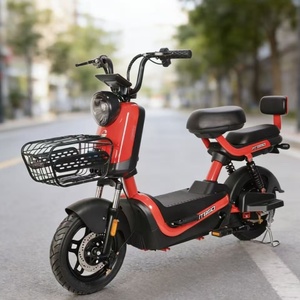 Bicicleta Eléctrica Urbana Económica para Adultos, 350W, Motor sin Escobillas, Batería de Plomo-Ácido de 48V 12/20AH, Doble Suspensión, 60km de Autonomía - Product Image 5