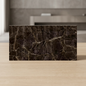 Serie de azulejos de porcelana brillante para pisos y paredes Nikola Brown Luxury Stone de 600x1200 mm - Product Image 5