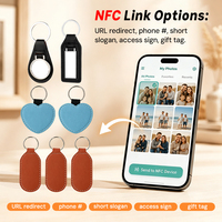 Gantungan Kunci Kulit Logam NFC dengan Penandaan Hot Press, Kampanye Pengalihan URL, Perakitan Langsung Pabrik, Tag Pintar yang Dapat Ditulis Ulang