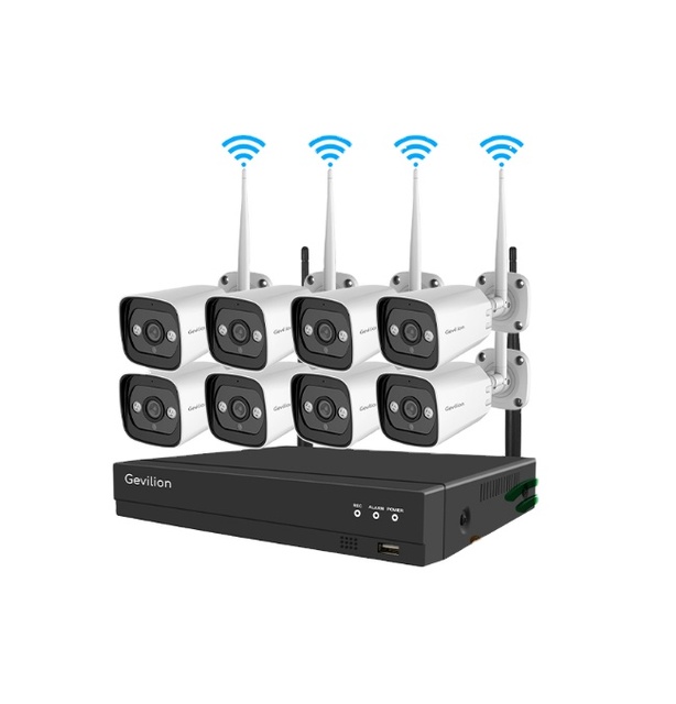 Gevilion 5MP 4CH 8CH Wifi Camera Kit with Audio Tuya Wifi Wireless Security Camera System Cctv