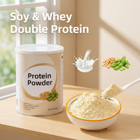 Poudre Protéinée Double Premium – Mélange Riche en Protéines, Isolat de Lactosérum et de Soja, Sans OGM, Supplément Protéiné Végétal Naturel – Personnalisation ODM