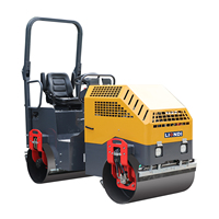 Rouleau compresseur vibrant mini 1, 2 et 3 tonnes à double tambour, rouleau compresseur d'asphalte diesel, fourni directement par l'usine