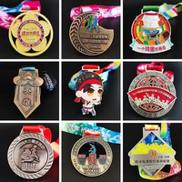Médaille commémorative en métal pour tournoi de badminton, événement de team building d'entreprise, médaille pour compétition sportive scolaire, badge en émail