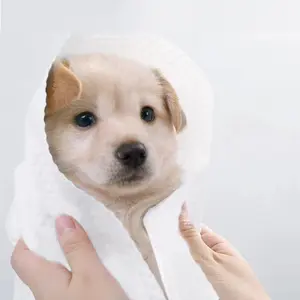 2023 new arrival pet dog disposable towel cat quick dry water absorbent oversized bath towel Teddy bath towel supplies