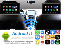 Moniteur d'appuie-tête portable Android 11,6 pouces Full HD, support multimédia automobile, BT, WIFI, Mira-cast, Air-play, Mirror Link Player