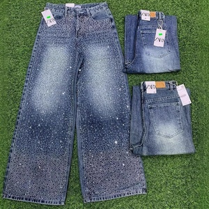 <span class=keywords><strong>Jeans</strong></span> Cargo a Gamba Larga in Denim Stile <span class=keywords><strong>Boyfriend</strong></span> per <span class=keywords><strong>Donna</strong></span>, Moda Streetwear Primaverile, Vendita all'Ingrosso - Product Image 2