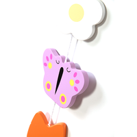 Jouet en bois pas cher Sunshine : Hélice sonore suspendue en forme d'oiseau, d'abeille et de fleur – Cadeau de naissance