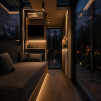 Casa Modular Prefabricada, Cabaña Tipo Apple de Lujo, Villa Pod para Glamping, Resort, Hotel, Alojamiento Ecológico y Turístico