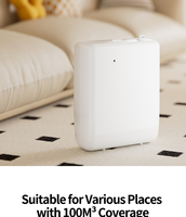 Diffuseur d'arômes mural sans eau, en plastique, double usage (à piles et à brancher), avec télécommande via application, 130 ml, pour lieux sans prise électrique