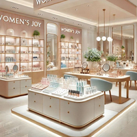 Comptoir de présentation cosmétique personnalisé, moderne, simple, écologique et durable, conception de l'aménagement d'un magasin de soins de la peau, étagère de présentation de maquillage
