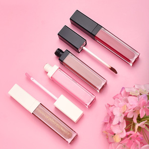Rouge à Lèvres Crème Hydratant Cerise Personnalisé Marque Privée Brillant à Lèvres Clair avec Brillant à Lèvres Rouge à Paillettes - Product Image 1