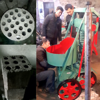 Machines à briquettes de charbon en nid d'abeille, petites machines à briquettes de charbon de bois, machine à briquettes de fumier de vache