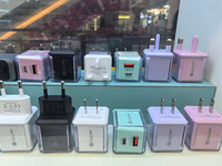 Chargeur mural double port 30W Macaron pour téléphone, charge rapide QC3.0 PD, adaptateur multi-prises coloré, vente en gros, stock en vrac