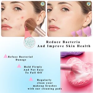 Hot Selling High Quality Eco-Friendly Reusable Silicone <b>Makeup</b> <b>Brush</b> Cleaning Mat Washing Scrubber Board 8*7.5*3cm for <b>Single</b> - Product Image 5