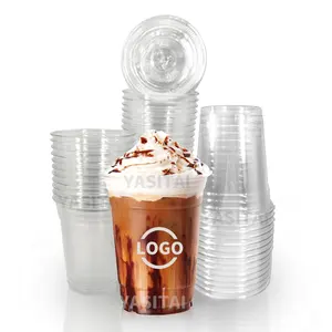 Custom printed disposable plastic cups for juice beer milkshake