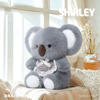 Peluche Koala Grise Kawaii Personnalisée OEM 20cm, Douce et Moelleuse, Certifiée EN71 CE, Cadeau d'Anniversaire pour Enfants