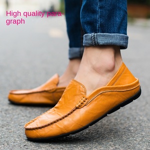 Yt Mùa Thu Mùa Đông Người Đàn Ông Giản Dị Slip-On Giày Đậu Anh Xe Thiết Kế Với Vải Trên Thời Trang Mới Da Giày Chạy - Product Image 1