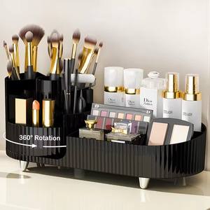 360 Rotating Makeup Organizer for Vanity with Brush Holder, <b>Large</b> Spinning Cosmetic Storage <b>Box</b> for Countertop Bathroom Dresser - Product Image 5